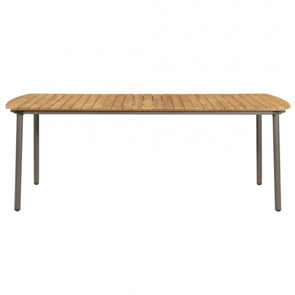 Table de jardin 200x100x72 cm Bois d'acacia solide et acier