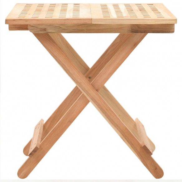 Table d'appoint pliante 50 x 50 x 49 cm Bois de noyer massif