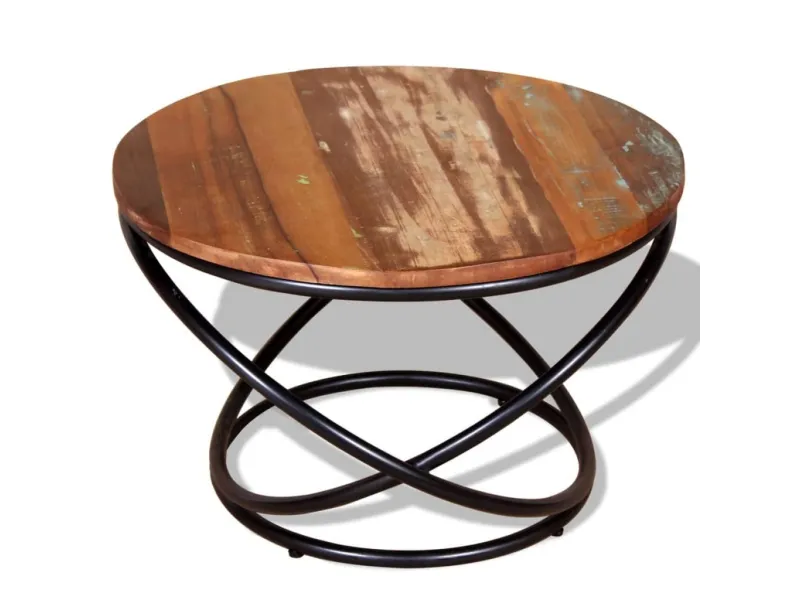 Table basse Bois de récupération massif 60 x 60 x 40 cm