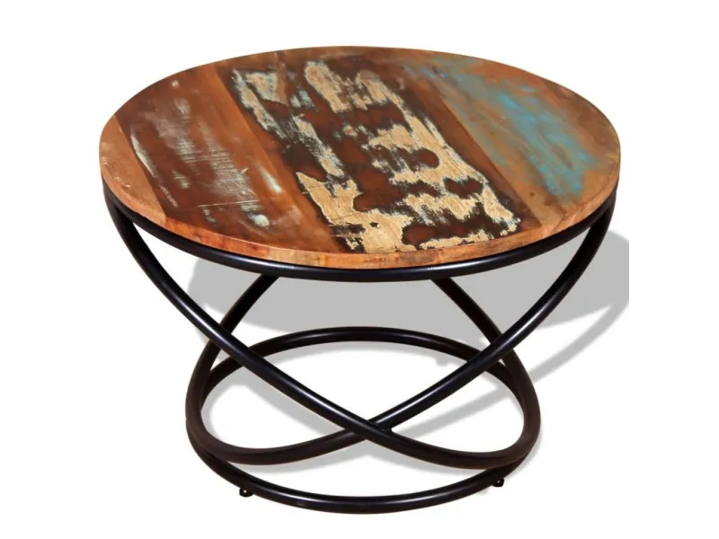 Table basse Bois de récupération massif 60 x 60 x 40 cm