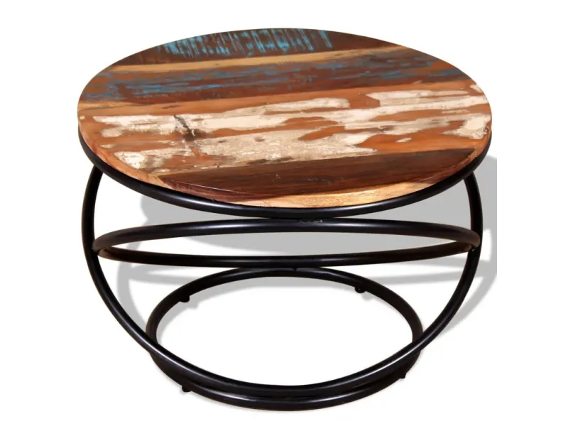 Table basse Bois de récupération massif 60 x 60 x 40 cm