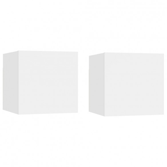 Meubles TV muraux 2 pcs Blanc 30,5x30x30 cm