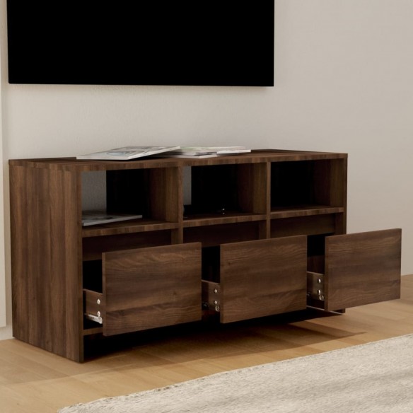 Meuble TV Chêne marron 102x37,5x52,5 cm Aggloméré