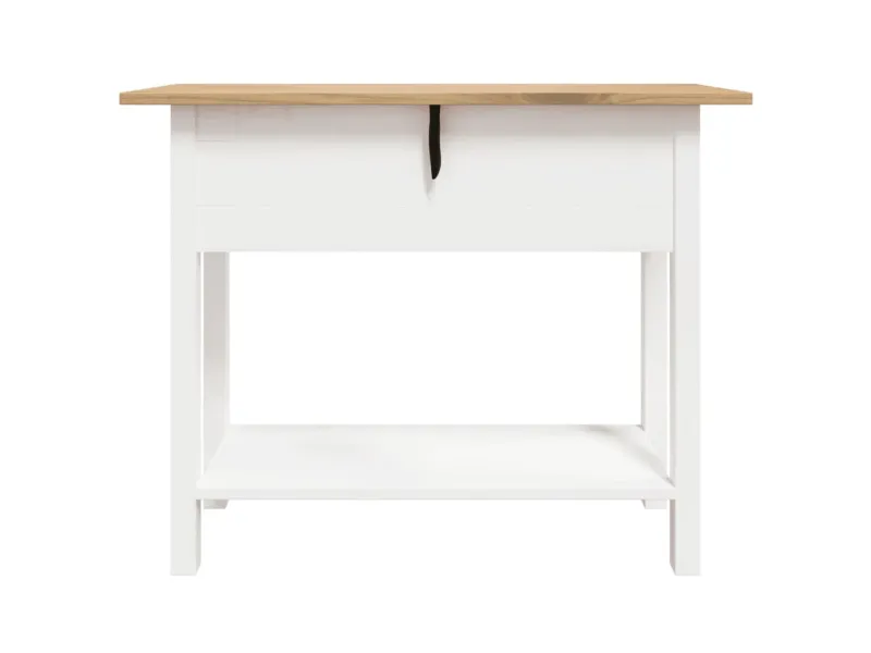 Table console Gamme Corona Pin mexicain Blanc 90x34,5x73 cm