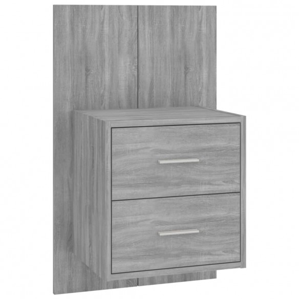 Tables de chevet murales 2 pcs Sonoma gris