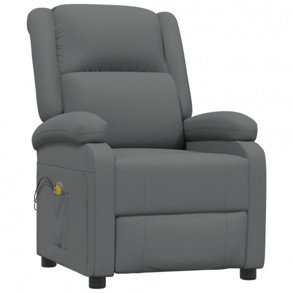 Fauteuil électrique de massage Gris foncé Tissu