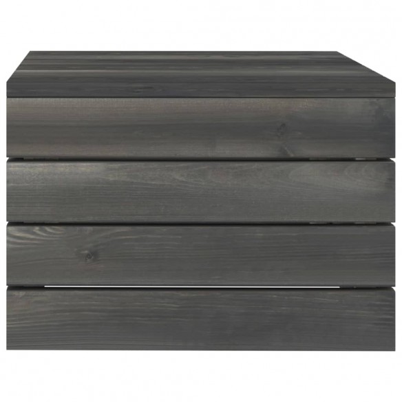 Table palette de jardin Bois de pin massif Gris foncé