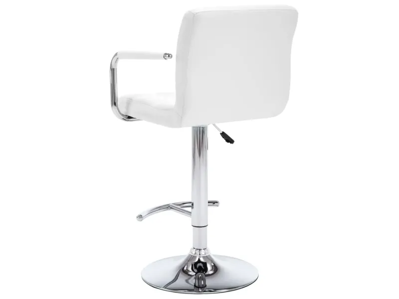 Tabourets de bar lot de 2 blanc similicuir