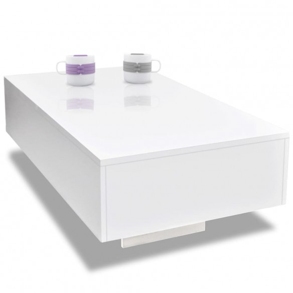 Table basse Haute brillance Blanche