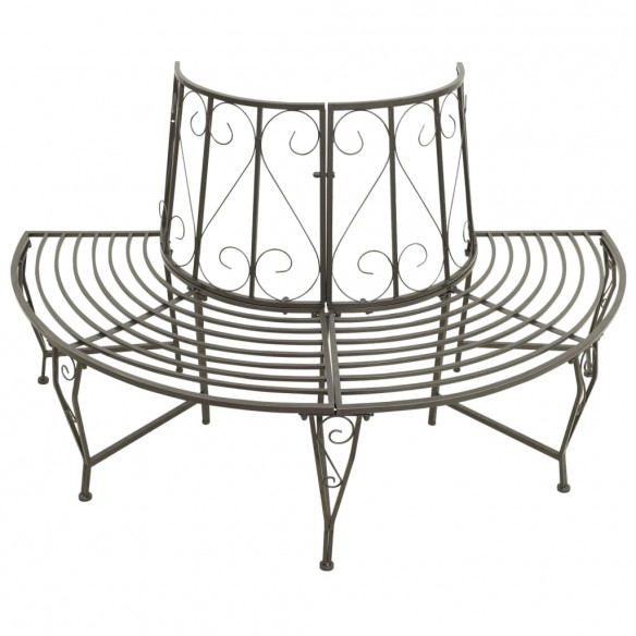 Banc d'arbre de jardin Demi-rond 160 cm Acier