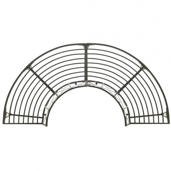 Banc d'arbre de jardin Demi-rond 160 cm Acier