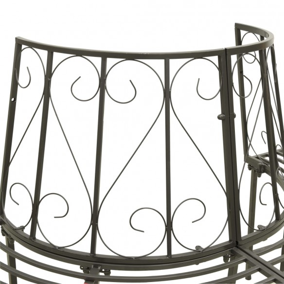 Banc d'arbre de jardin Demi-rond 160 cm Acier