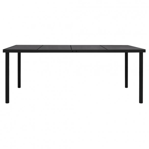 Table de jardin 190x90x74 cm Noir Acier