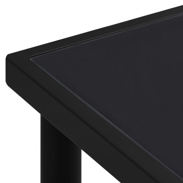 Table de jardin 190x90x74 cm Noir Acier