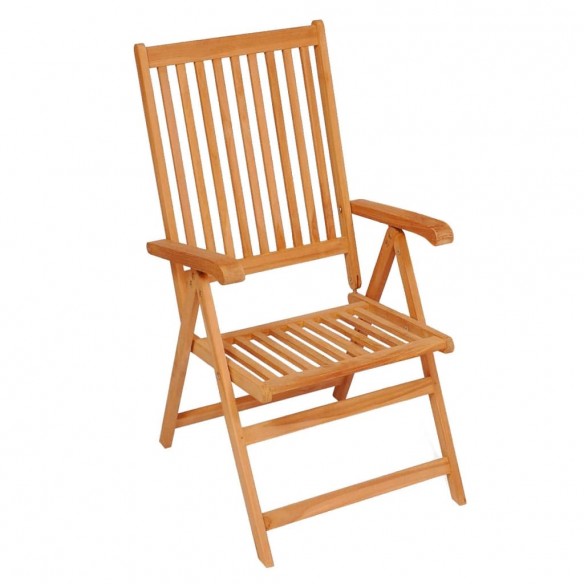 Chaises inclinables de jardin 8 pcs Bois de teck solide