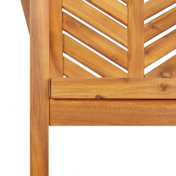 Chaises à dîner de jardin 2 pcs bois massif d'acacia