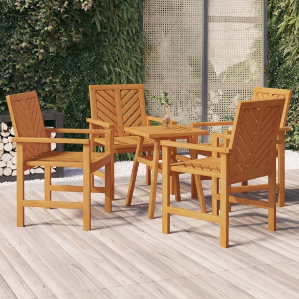 Chaises à dîner de jardin 4 pcs bois massif d'acacia