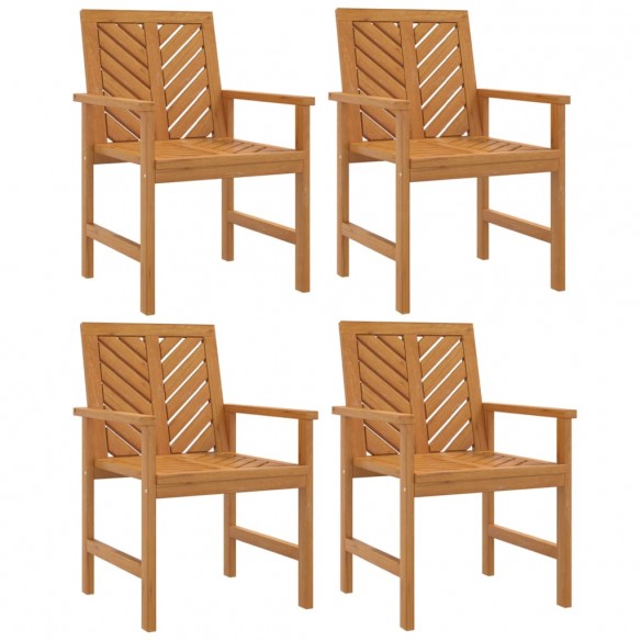 Chaises à dîner de jardin 4 pcs bois massif d'acacia