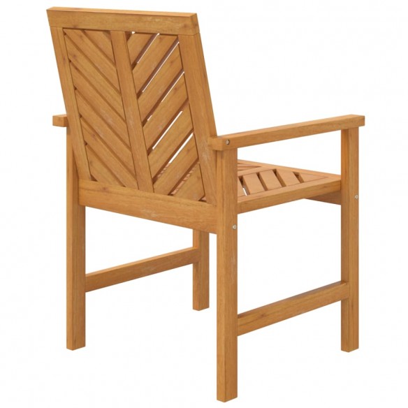 Chaises à dîner de jardin 4 pcs bois massif d'acacia