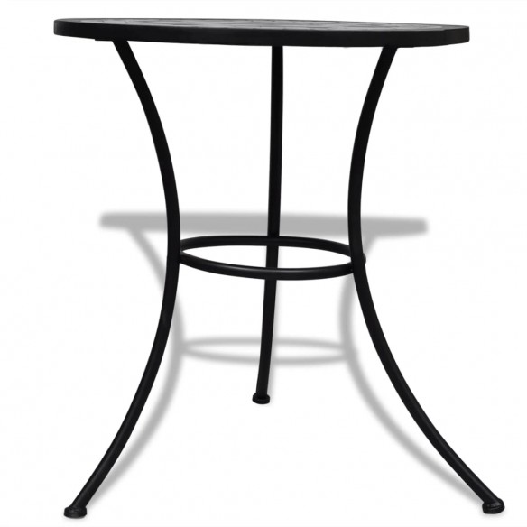 Table de bistro Noir et blanc 60 cm Mosaïque