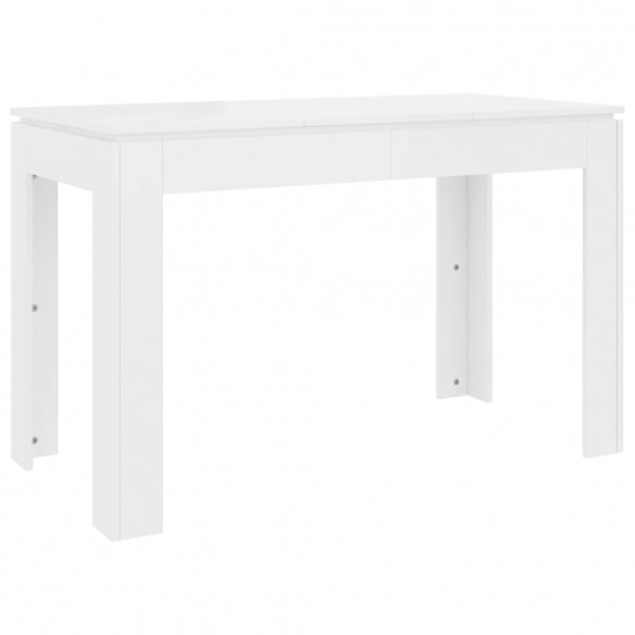 Table de salle à manger Blanc brillant 120x60x76 cm Aggloméré