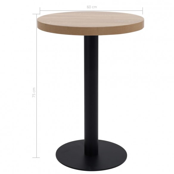 Table de bistro Marron clair 60 cm MDF