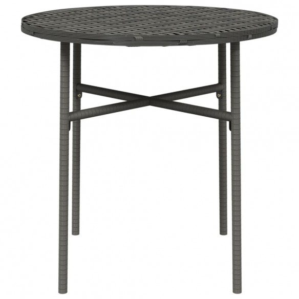 Table à thé Gris 45 cm Résine tressée