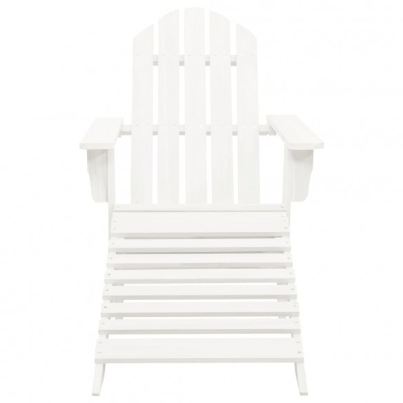 Chaise de jardin avec pouf Bois Blanc