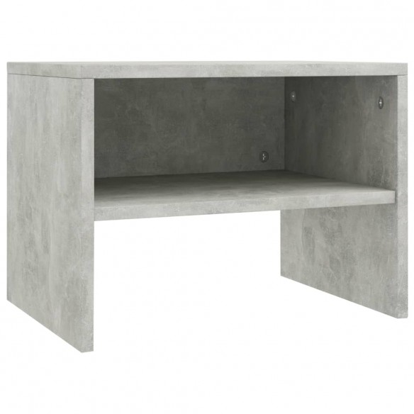 2 pcs Tables de chevet Gris béton 40 x 30 x 30 cm Aggloméré