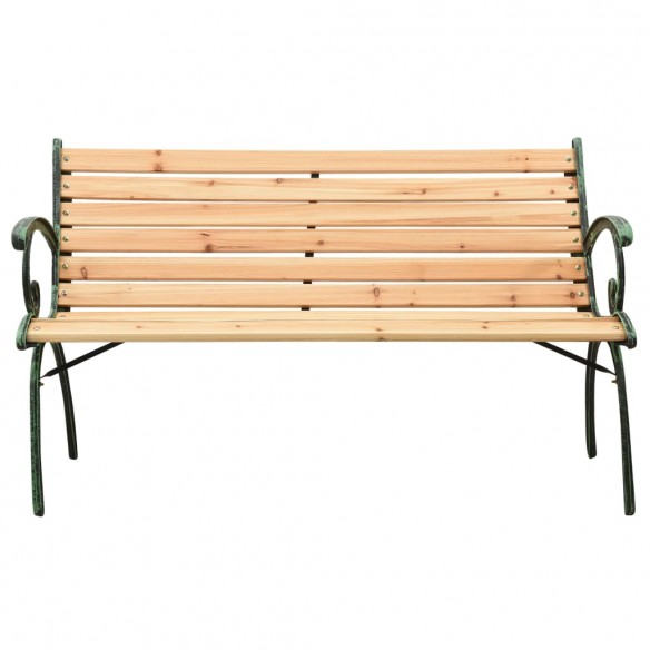 Banc de jardin 123 cm Fonte et bois de sapin massif