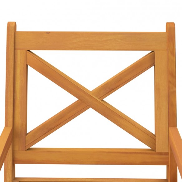 Chaises à dîner d'extérieur 3 pcs Bois d'acacia massif