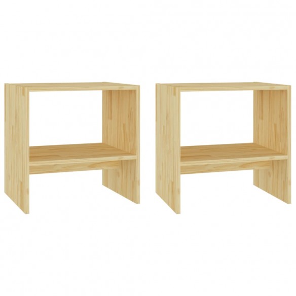 Tables de chevet 2 pcs 40x30,5x40 cm Bois de pin massif