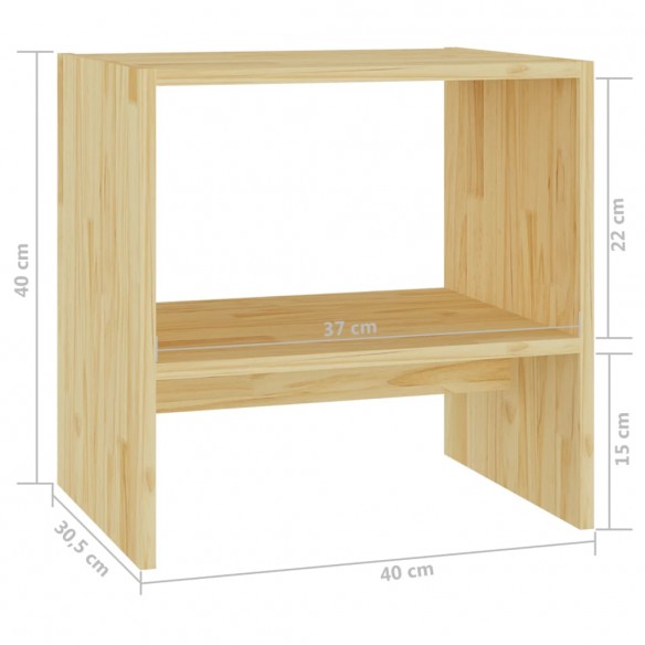 Tables de chevet 2 pcs 40x30,5x40 cm Bois de pin massif