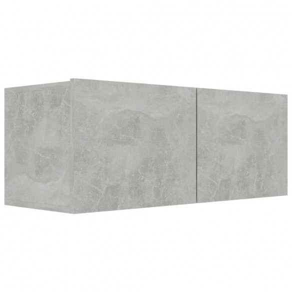 Ensemble de meubles TV 6 pcs Gris béton Bois d'ingénierie