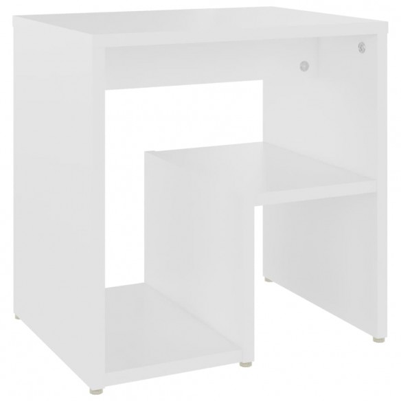 Tables de chevet 2 pcs Blanc 40x30x40 cm Aggloméré