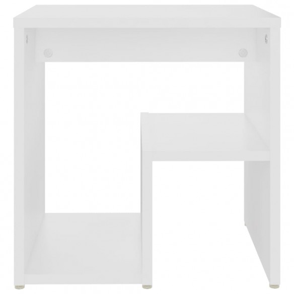 Tables de chevet 2 pcs Blanc 40x30x40 cm Aggloméré