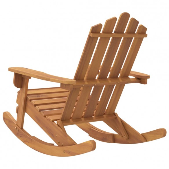 Chaise à bascule Adirondack bois massif d'acacia