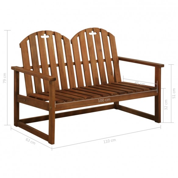 Banc de jardin 110 cm Bois d'acacia solide