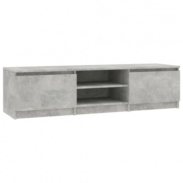 Meuble TV Gris béton 140x40x35,5 cm Aggloméré