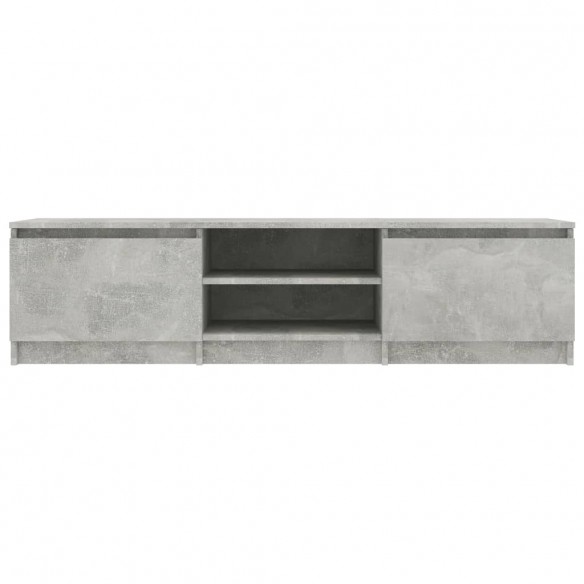 Meuble TV Gris béton 140x40x35,5 cm Aggloméré