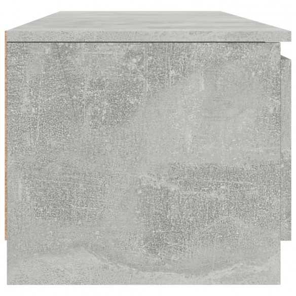 Meuble TV Gris béton 140x40x35,5 cm Aggloméré