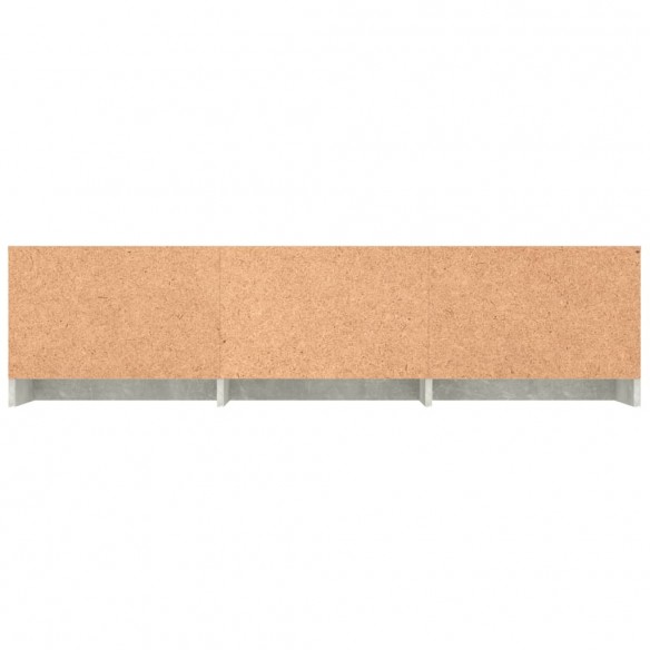 Meuble TV Gris béton 140x40x35,5 cm Aggloméré