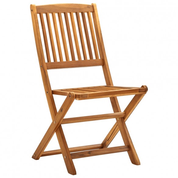 Chaises pliables d'extérieur 4 pcs Bois d'acacia solide