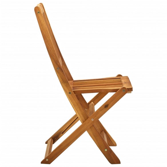 Chaises pliables d'extérieur 4 pcs Bois d'acacia solide