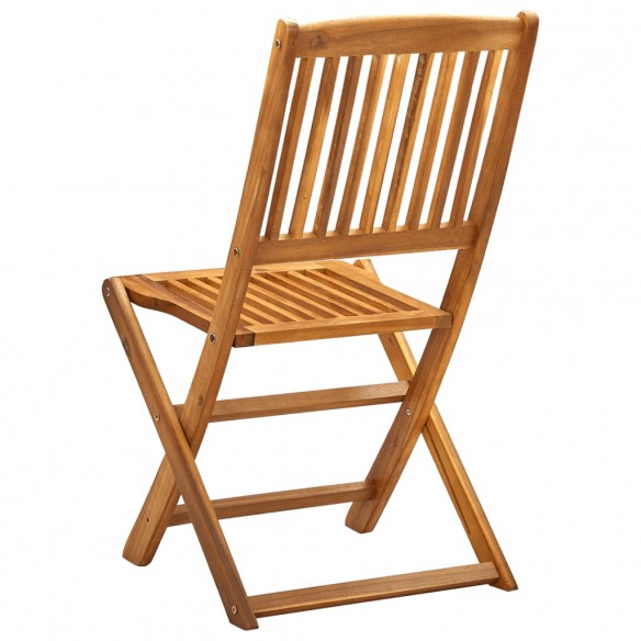 Chaises pliables d'extérieur 4 pcs Bois d'acacia solide