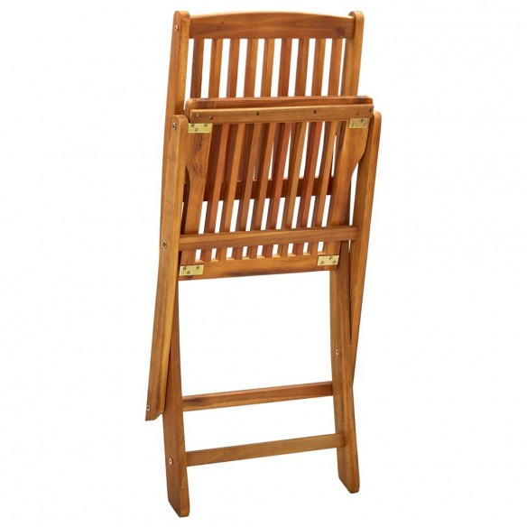 Chaises pliables d'extérieur 4 pcs Bois d'acacia solide