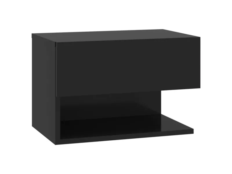 Tables de chevet murales 2 pcs Noir