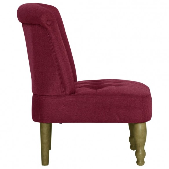 Chaises françaises lot de 2 rouge bordeaux tissu