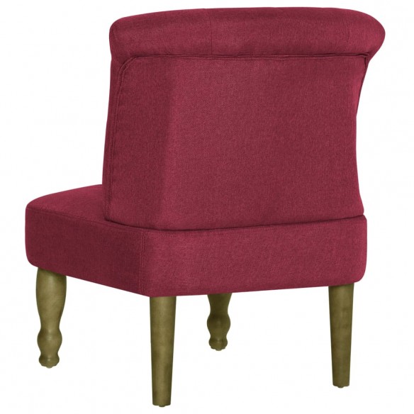 Chaises françaises lot de 2 rouge bordeaux tissu