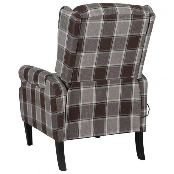 Fauteuil de massage inclinable Marron Tissu